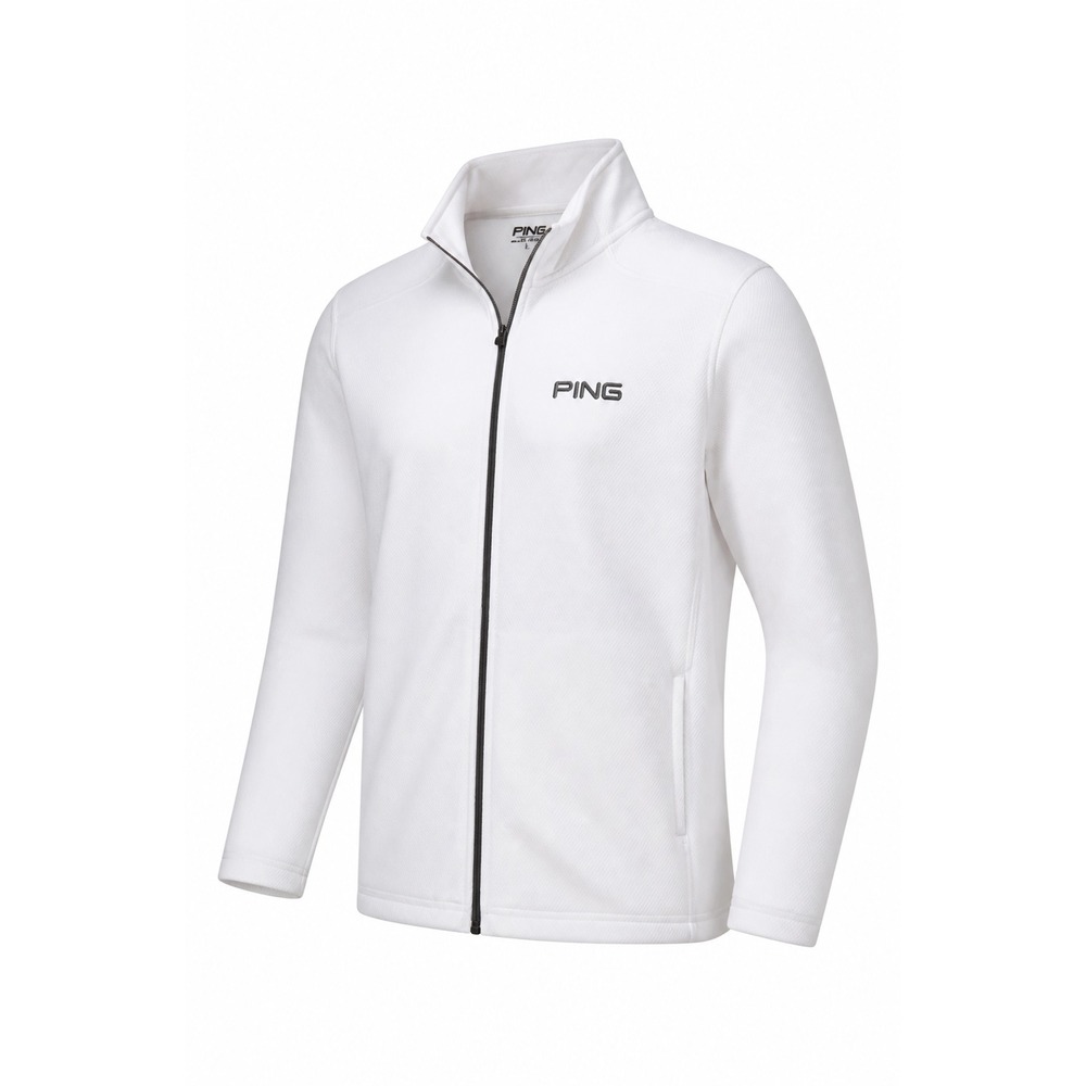 Ping Performance Golf Jacket Men White Large Style GS11F05 Full Zip Microfleece